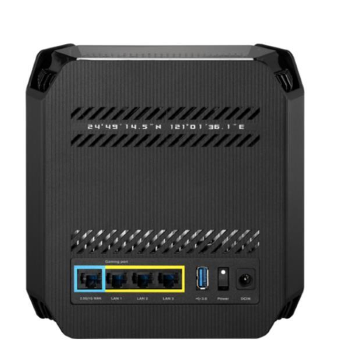 ASUS ROG RAPTURE GT6 AX10000 ROUTER GAMING AIMESH 1 BANDA TRIPLA WI-FI 6 ACCELERAZIONE SOFTWARE DI TRIPLO LIVELLO ASUS RANGEBOOST PLUS 4xPORTE ETHERNET RJ-45 1xUSB-3.0 NERO 1PZ